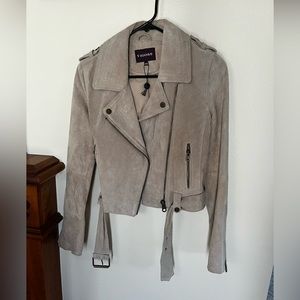 Motorcycle Vintage Leather Suede Jacket Xs boho bohemian cottage festival indie